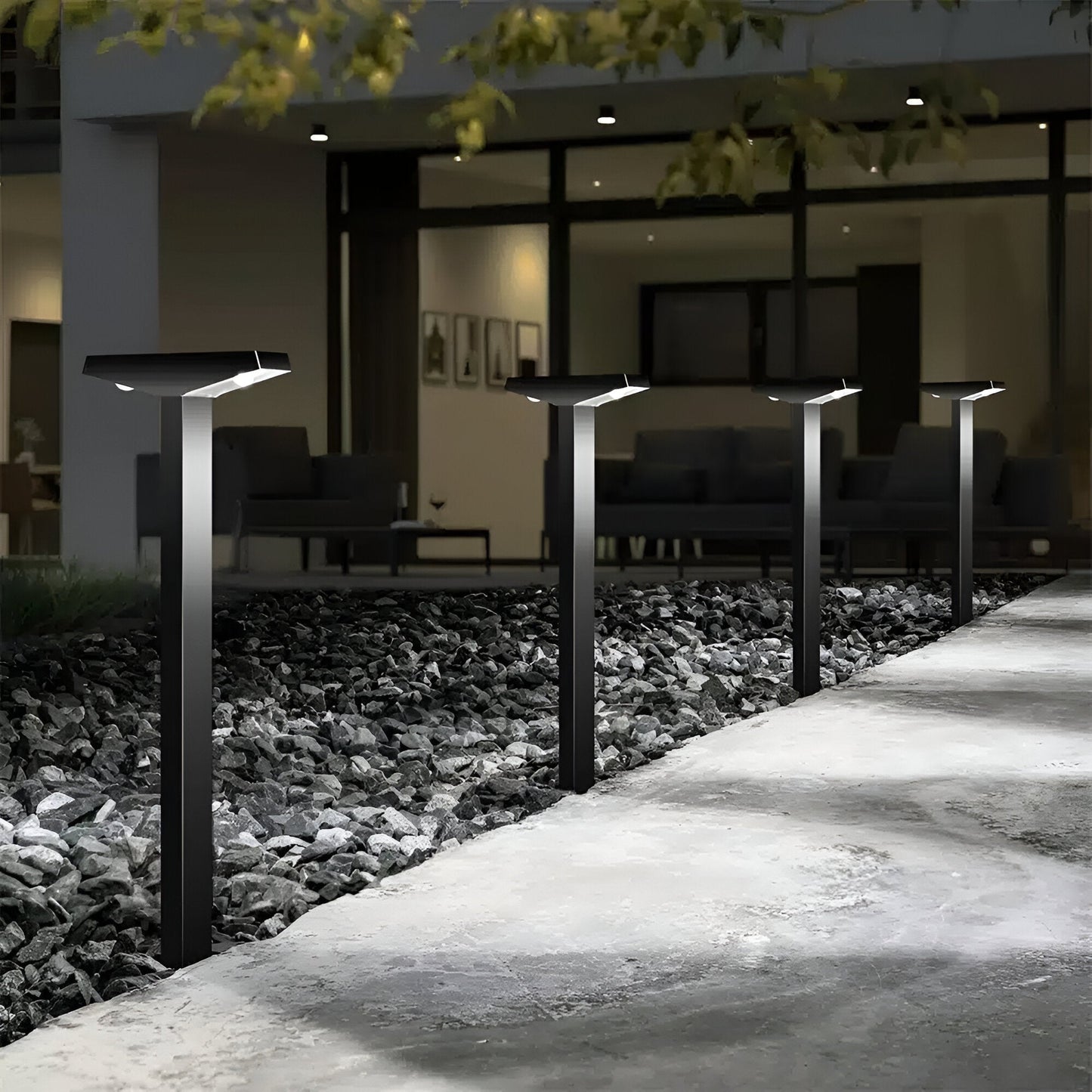 Solavia – LED solar tuinverlichting set (4x) voor moderne buitenruimtes