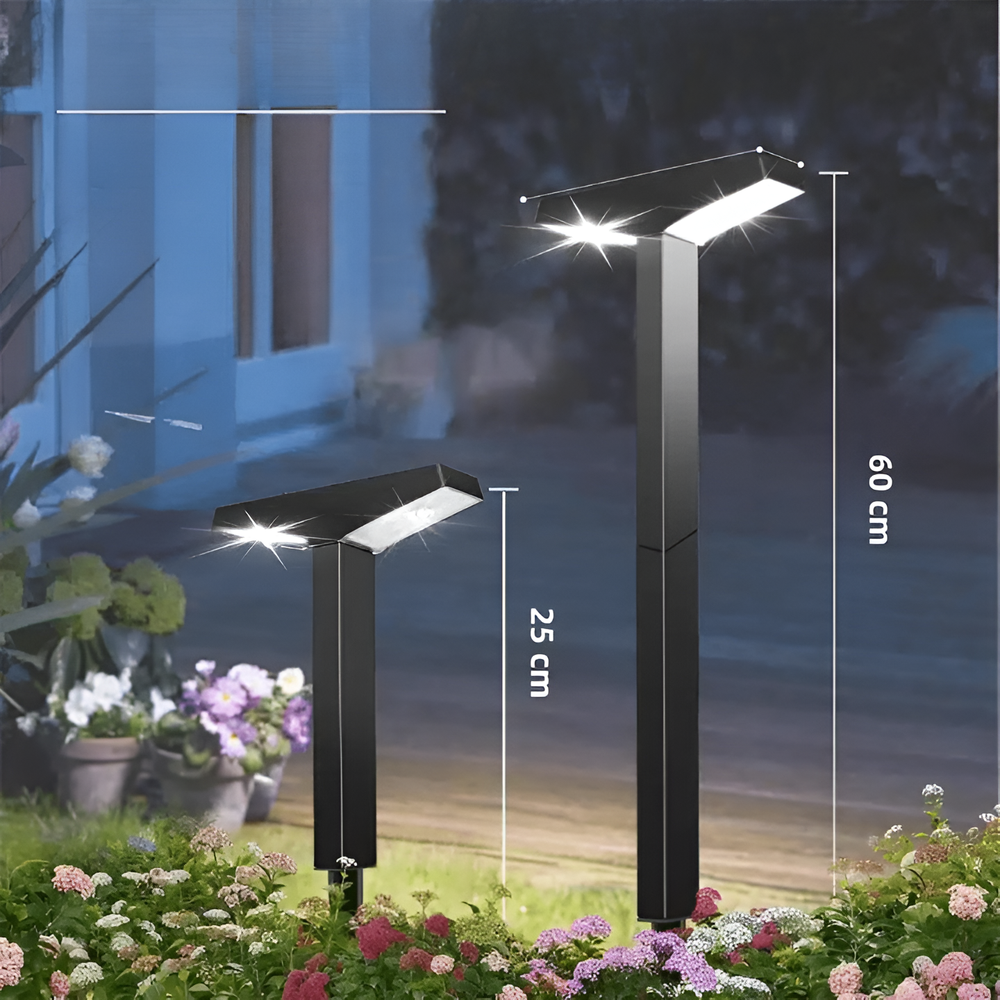Solavia – LED solar tuinverlichting set (4x) voor moderne buitenruimtes