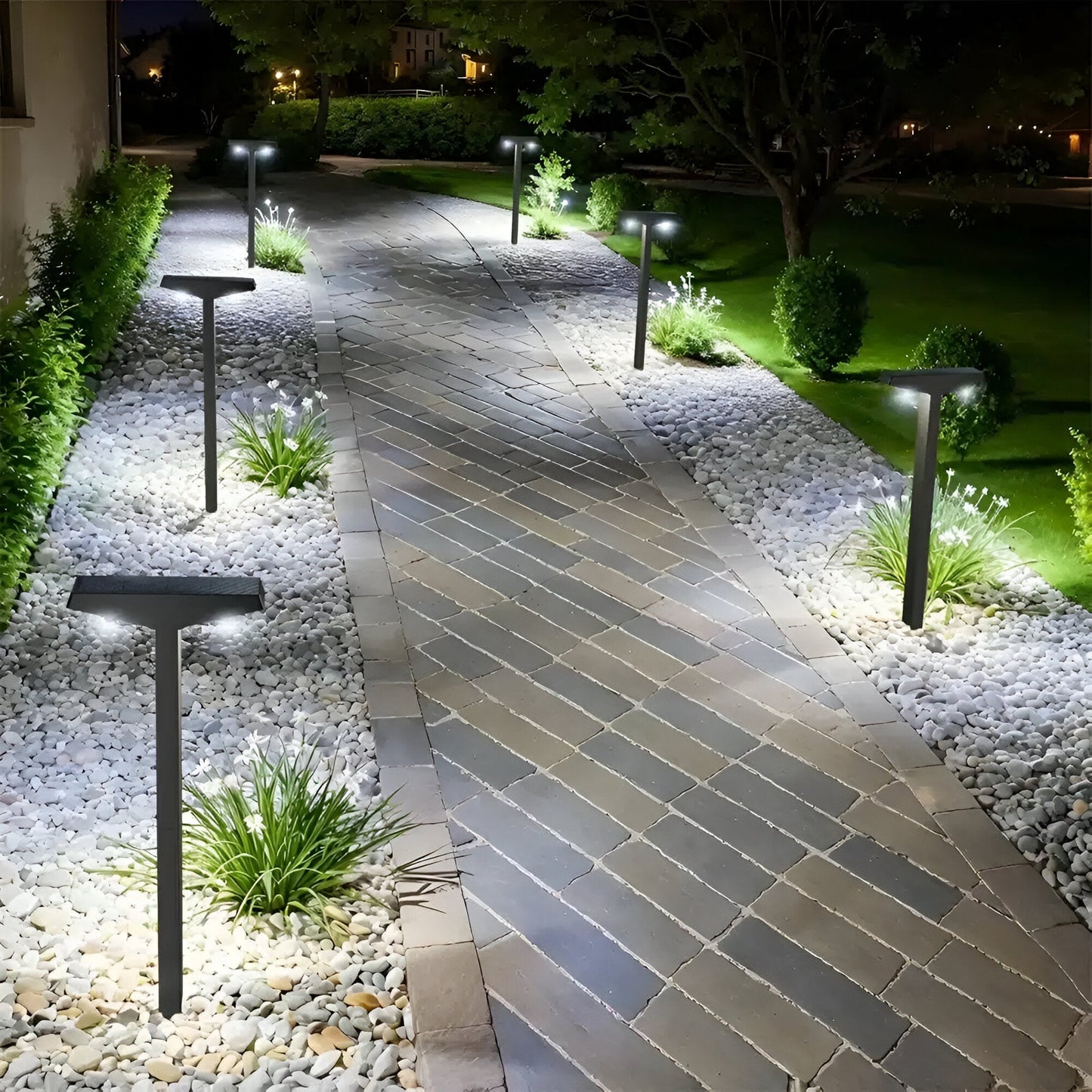 Solavia – LED solar tuinverlichting set (4x) voor moderne buitenruimtes
