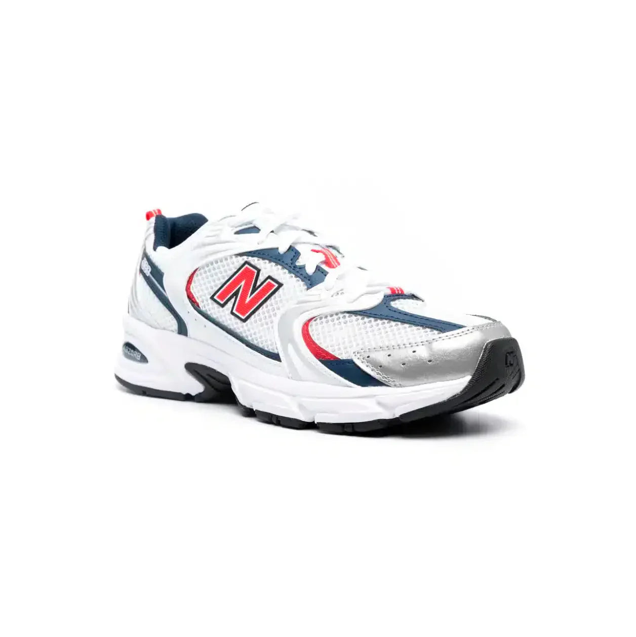Scarpe da corsa New Balance 530 da uomo – bianche con accenti blu e rossi