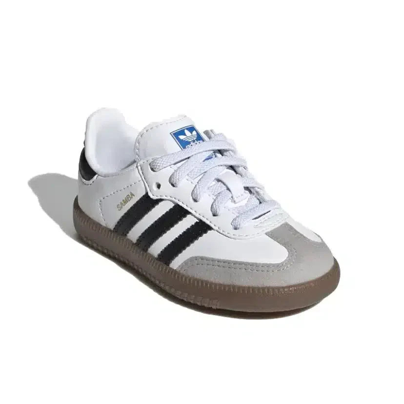Adidas Samba Kids Wit en Zwart met Bruine Zool