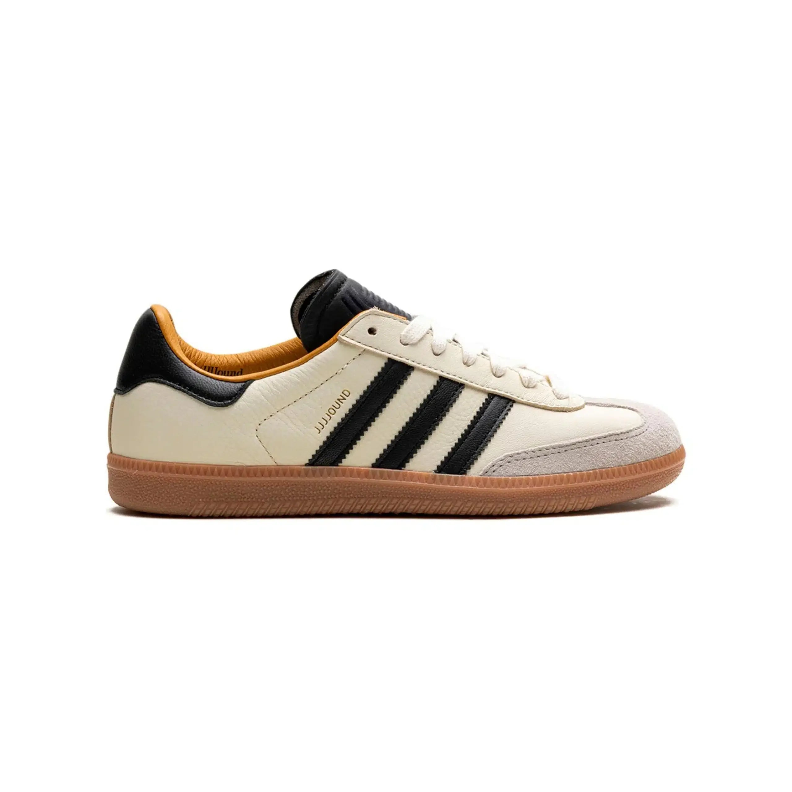 Adidas Samba JJJJound wit en zwart met bruine zool