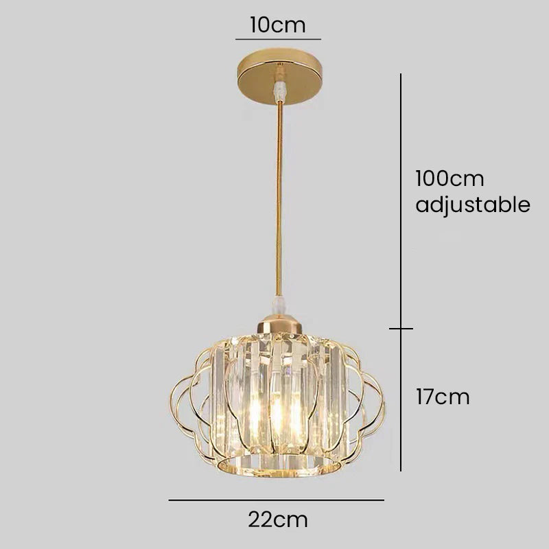 Aurora – Gouden kristallen design plafondlamp