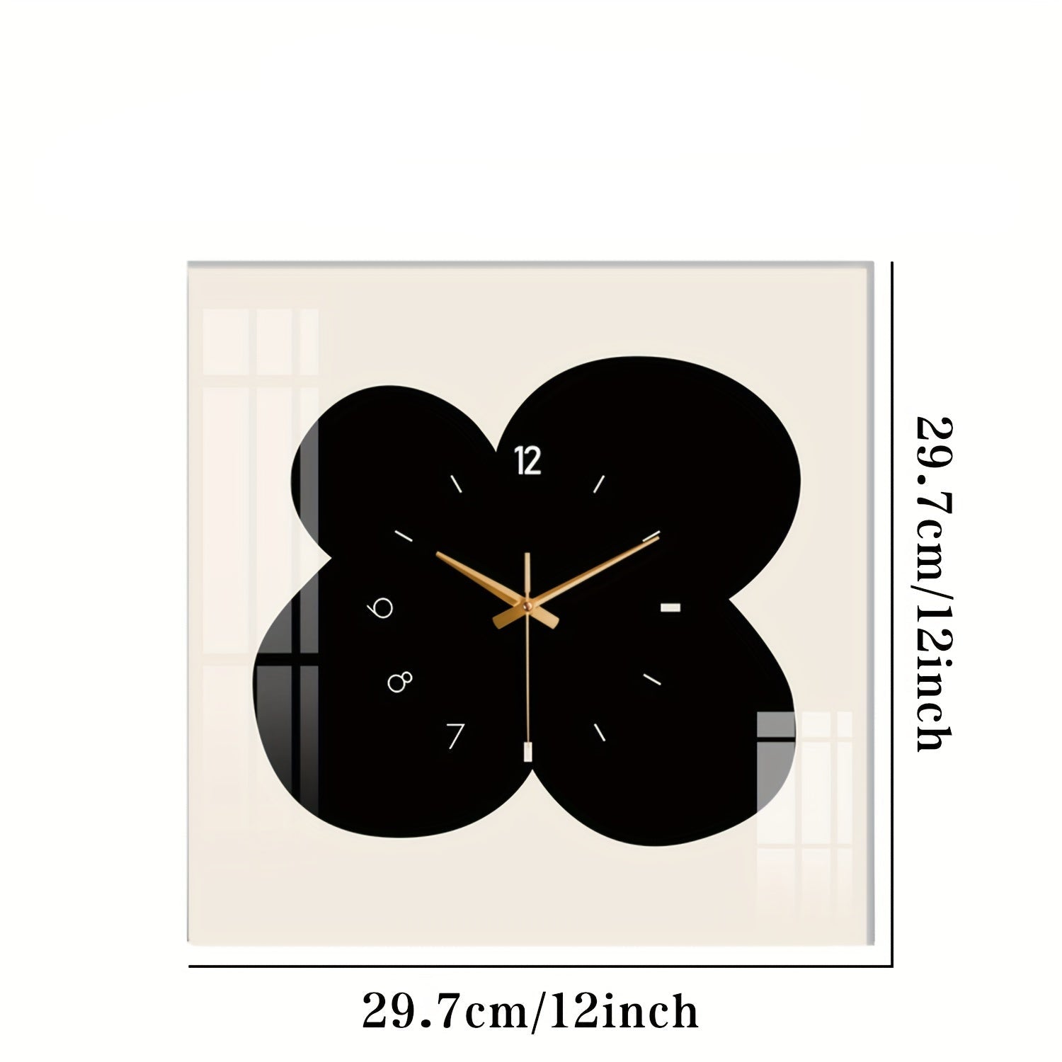 Florina – Orologio da parete quadrato silenzioso con motivo floreale