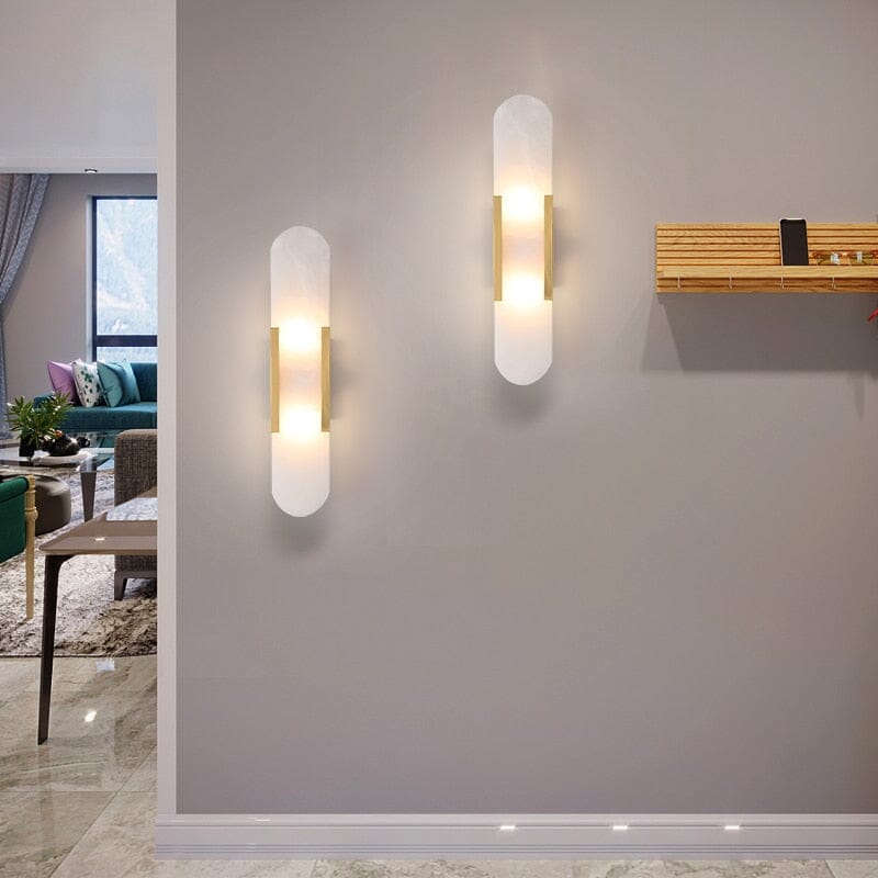 Elara - Lampada da parete contemporanea in marmo naturale