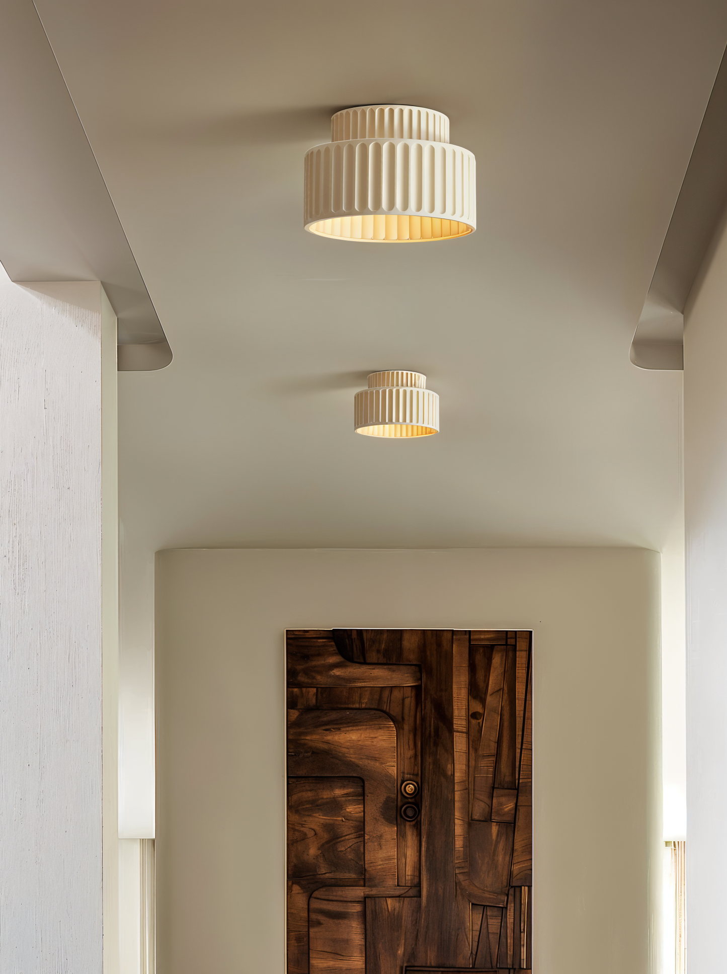 Lumora – Gele retro plafondlamp met moderne touch