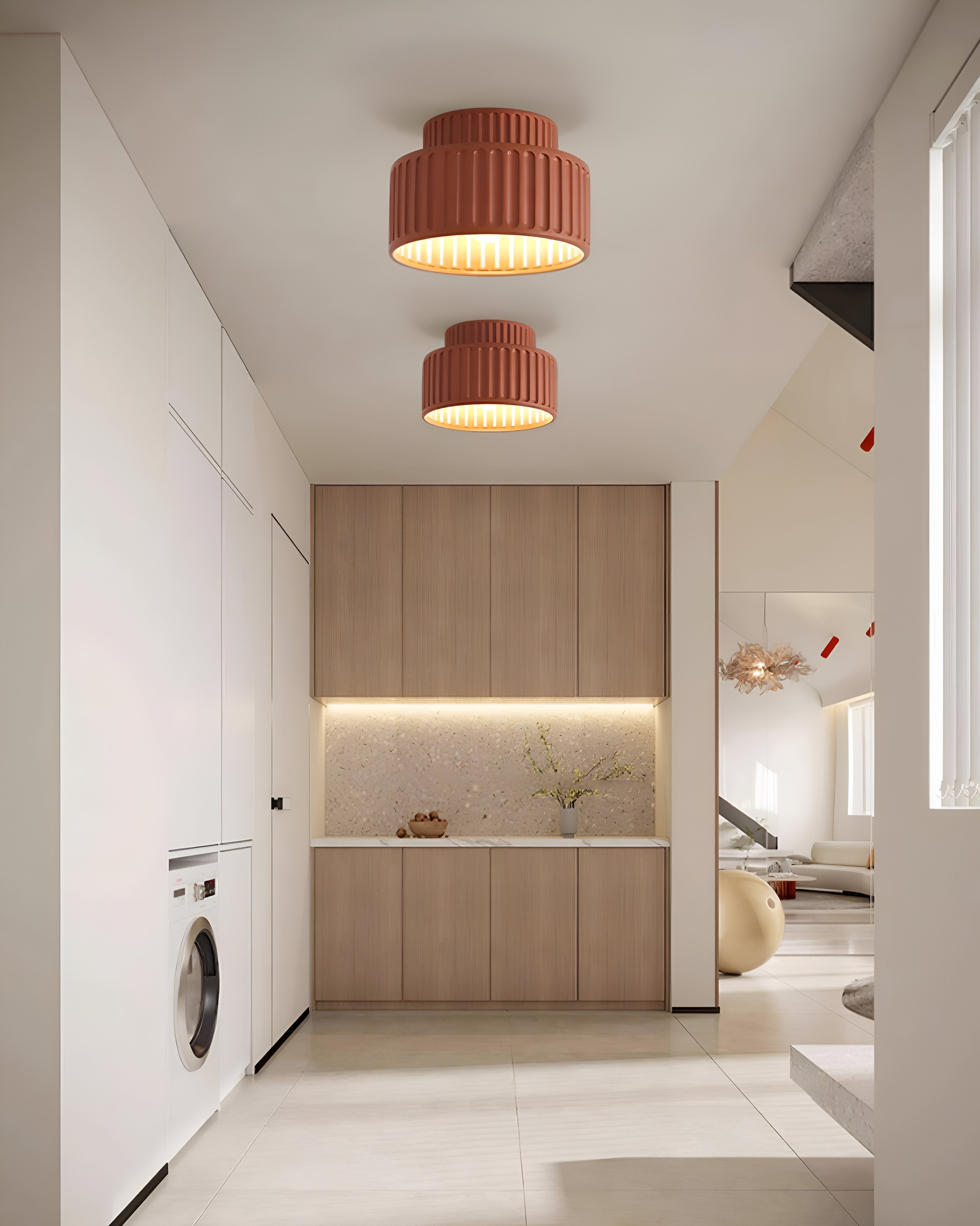 Lumora – Lampada da soffitto retrò gialla con tocco moderno