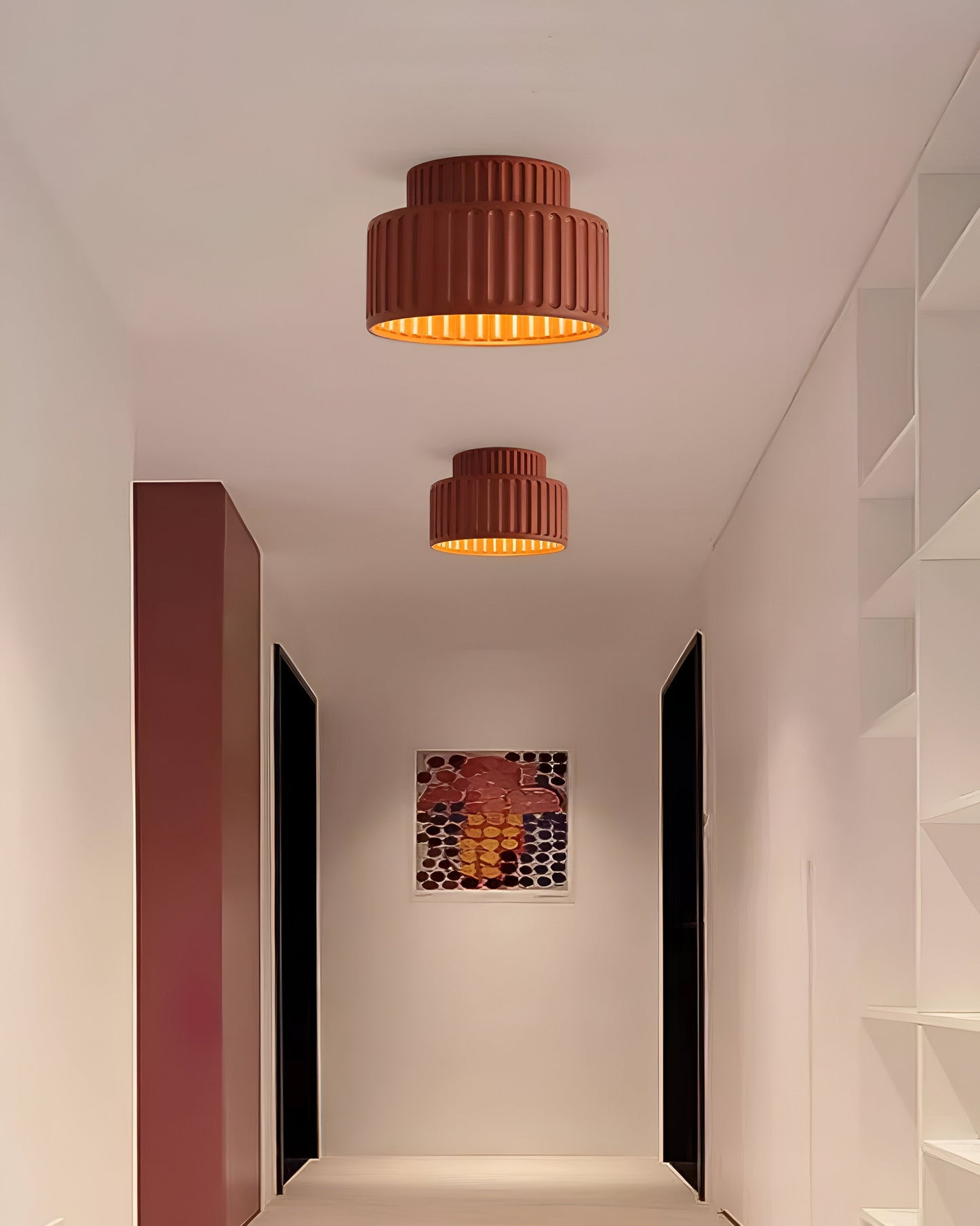 Lumora – Gele retro plafondlamp met moderne touch