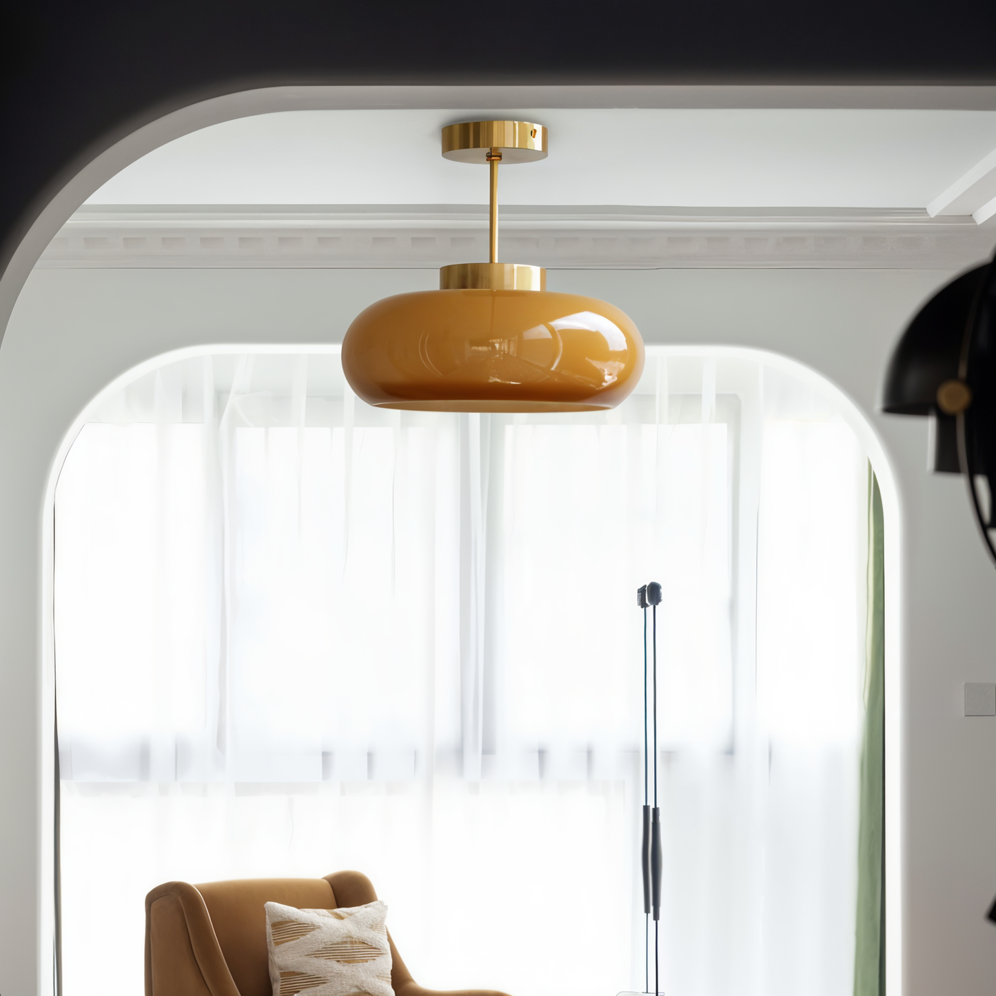 Lymia - Retro gele plafondlamp voor een design touch