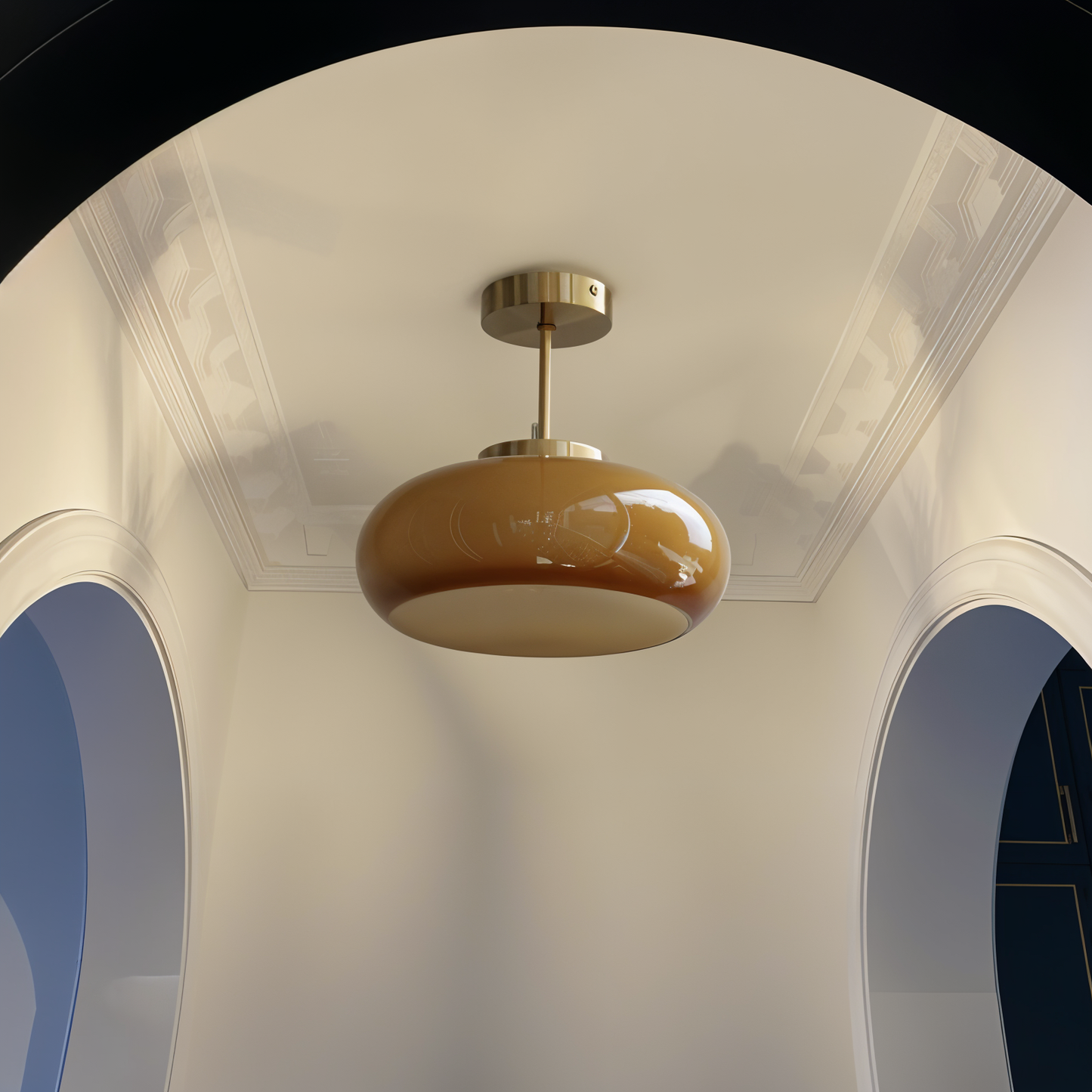 Lymia - Retro gele plafondlamp voor een design touch