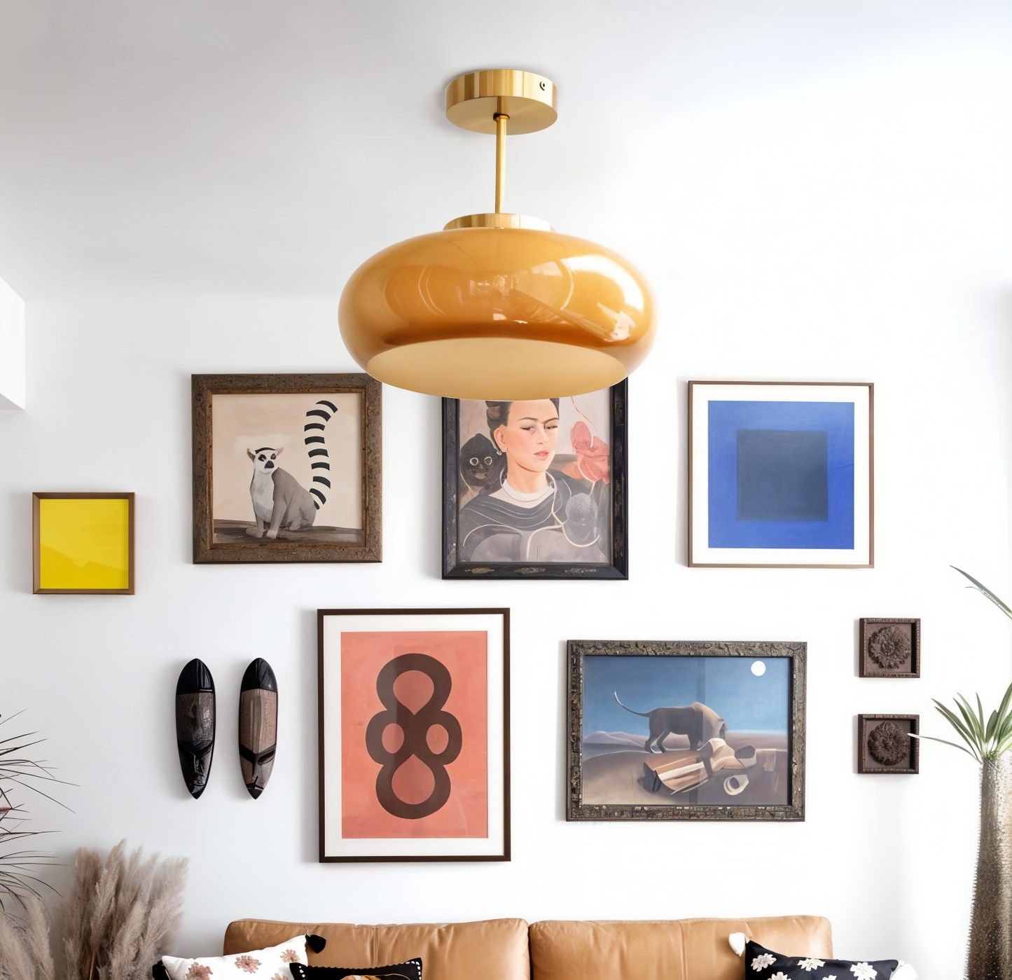 Lymia - Retro gele plafondlamp voor een design touch