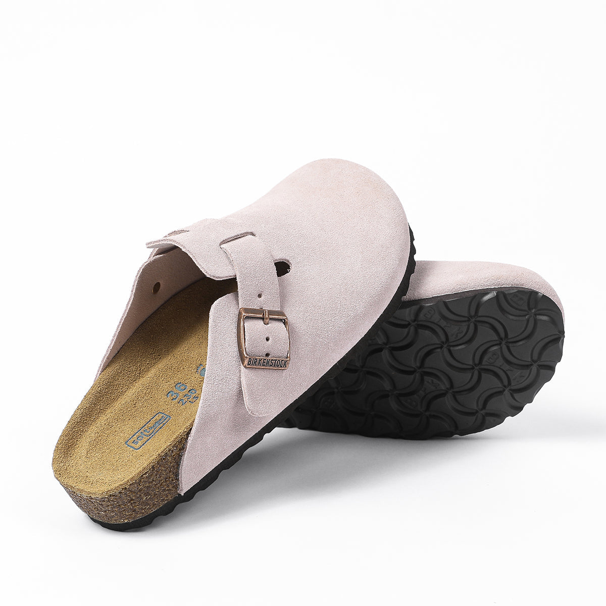 Sabot Birkenstock Boston Classic e rosa scuro