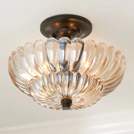 Upgrade je interieur met de LUMARIA – vintage amber glazen design plafondlamp en creëer een warme en stijlvolle ambiance in huis!