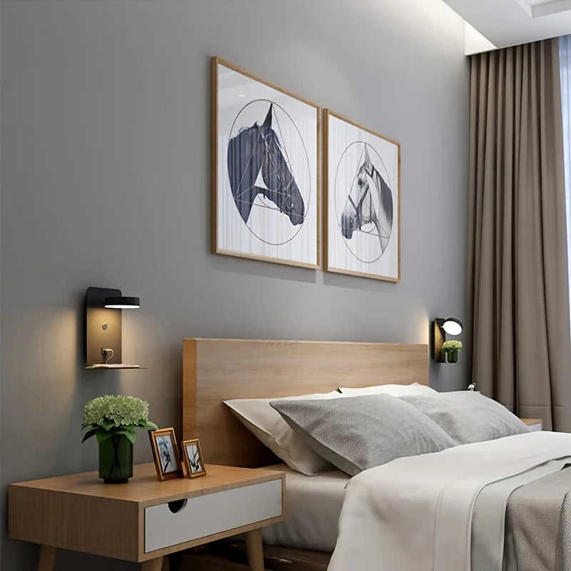 Lunaris – Stijlvolle wandlamp met USB-aansluiting