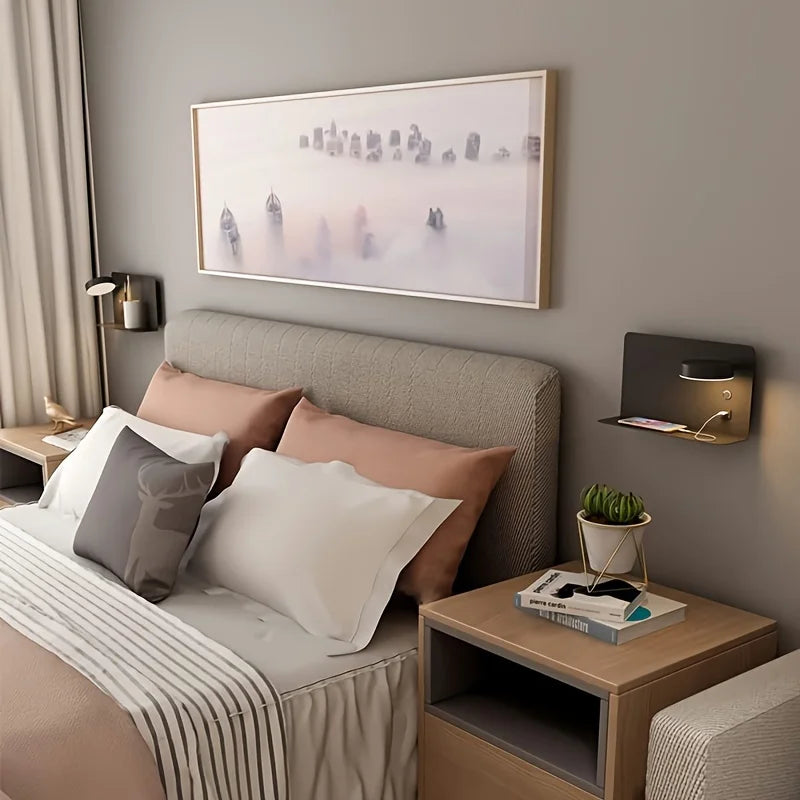 Lunaris – Stijlvolle wandlamp met USB-aansluiting