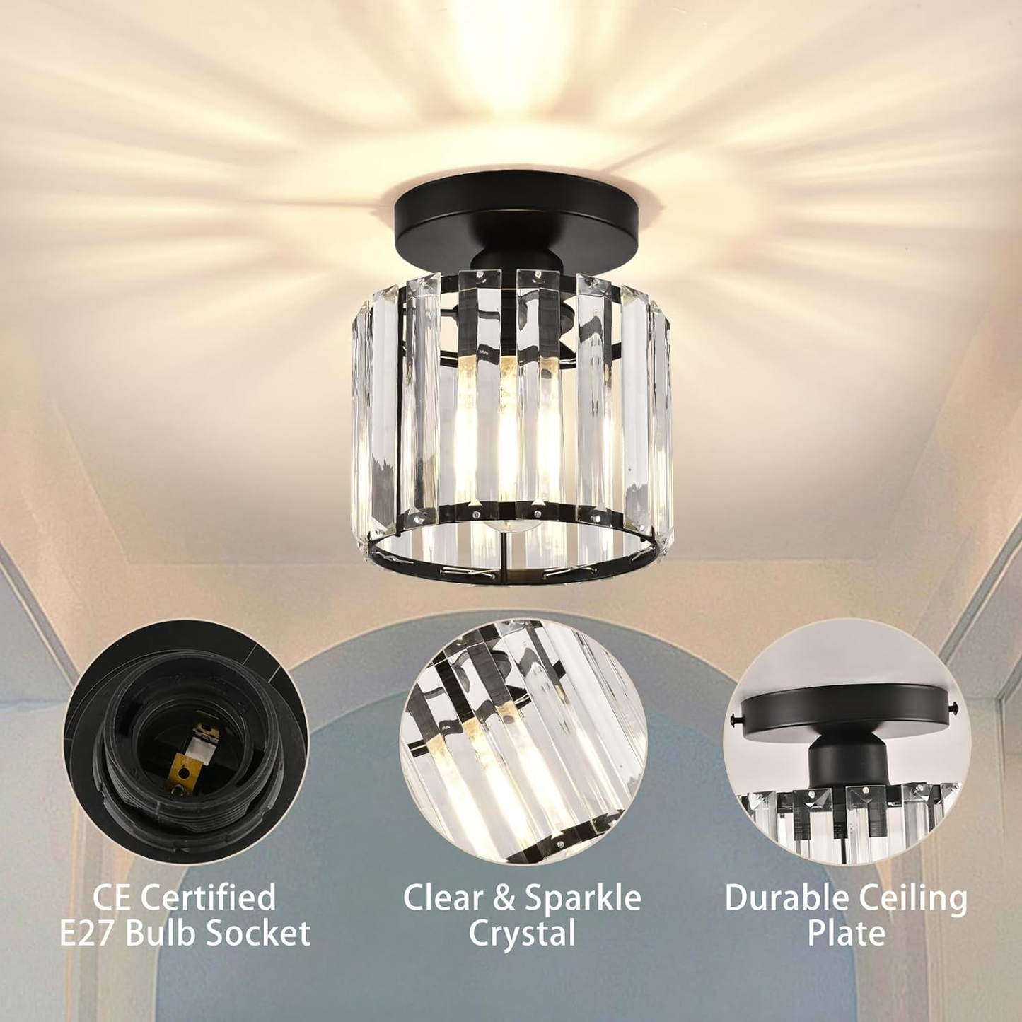 Nox – Zwarte moderne plafondlamp met strak design