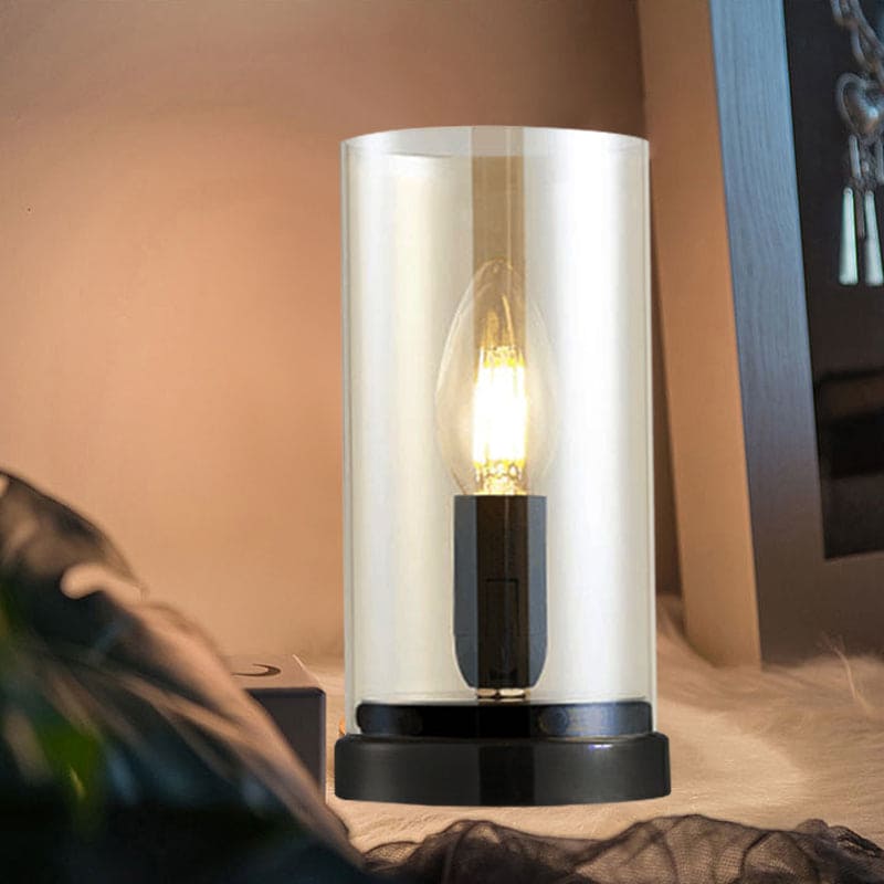 Gloeieva - Lampada da tavolo in vetro nero