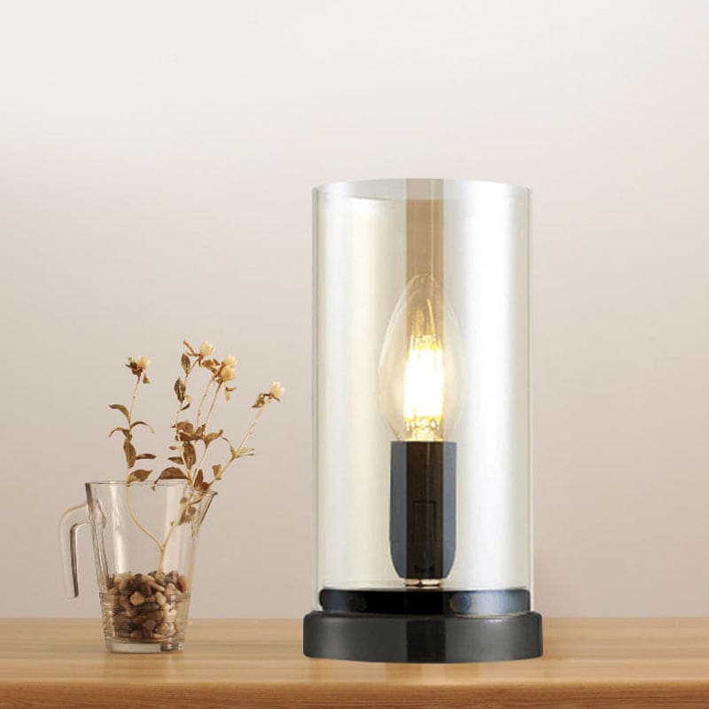 Gloeieva - Sort Glas Bordlampe