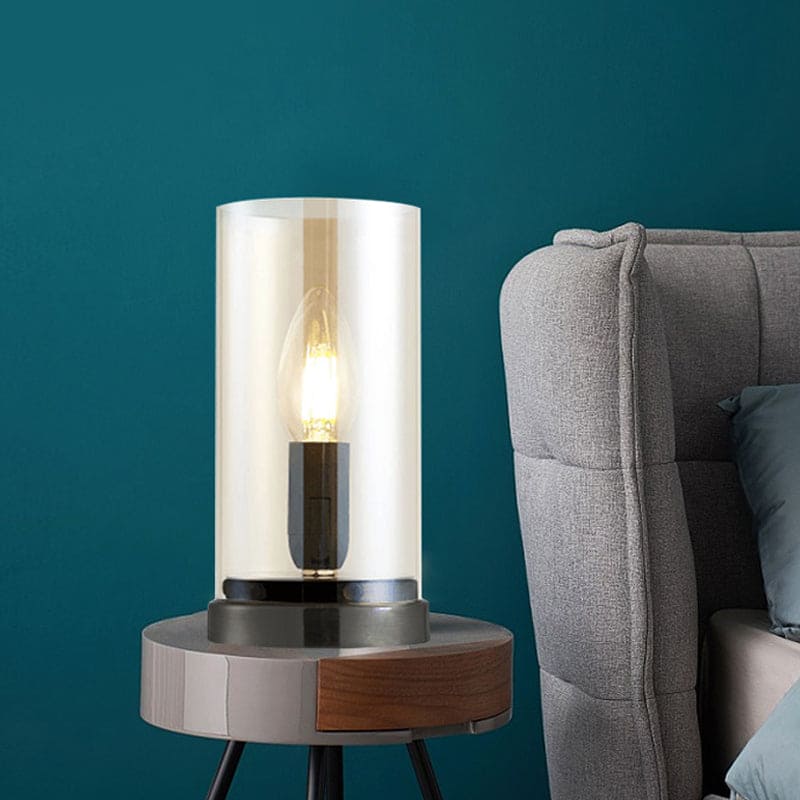 Gloeieva - Sort Glas Bordlampe