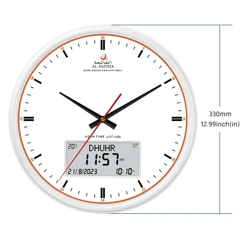 Prièretime – Slimme Azan Wandklok met Hijri Kalender en Gebedstijden