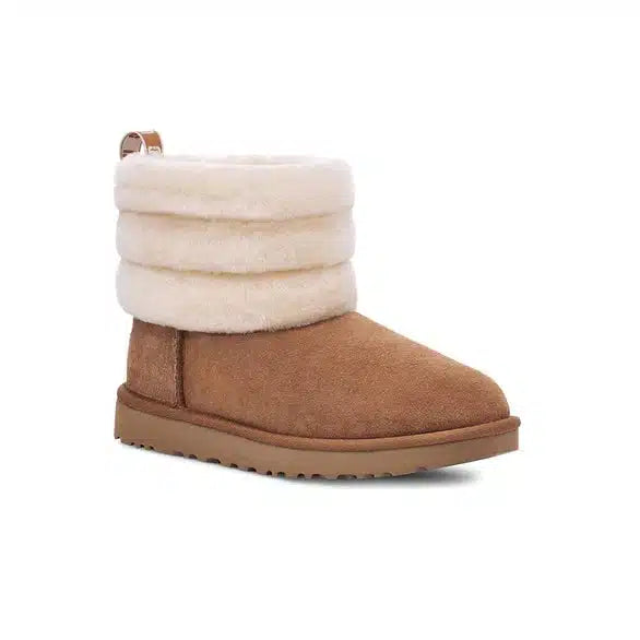 UGG Classic Mini Fluff Quilted Chestnut laarzen – Warmte en zachtheid met gewatteerd ontwerp