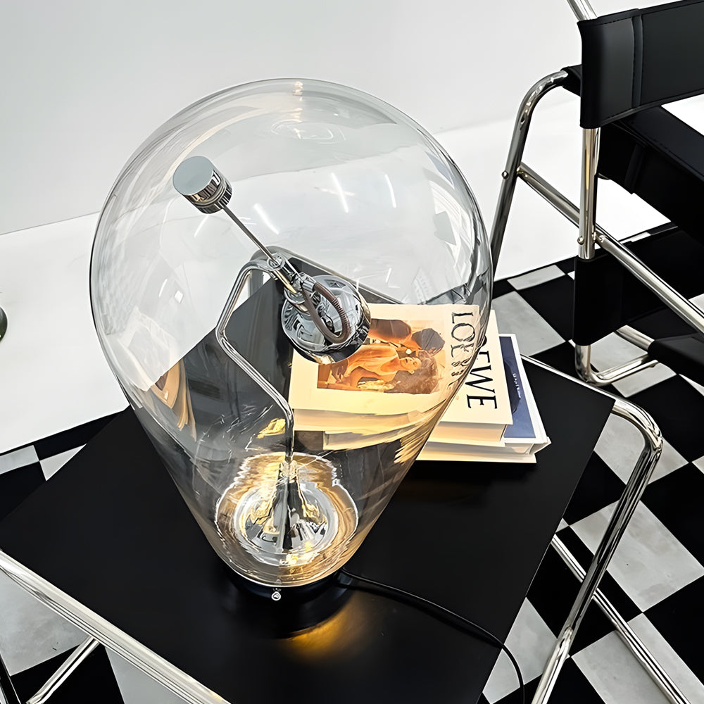Vellux – Industriële LED Tafellamp van Glas met Dimbare Functie