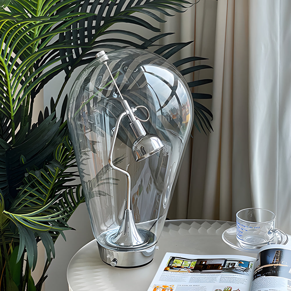 Vellux – Industriële LED Tafellamp van Glas met Dimbare Functie