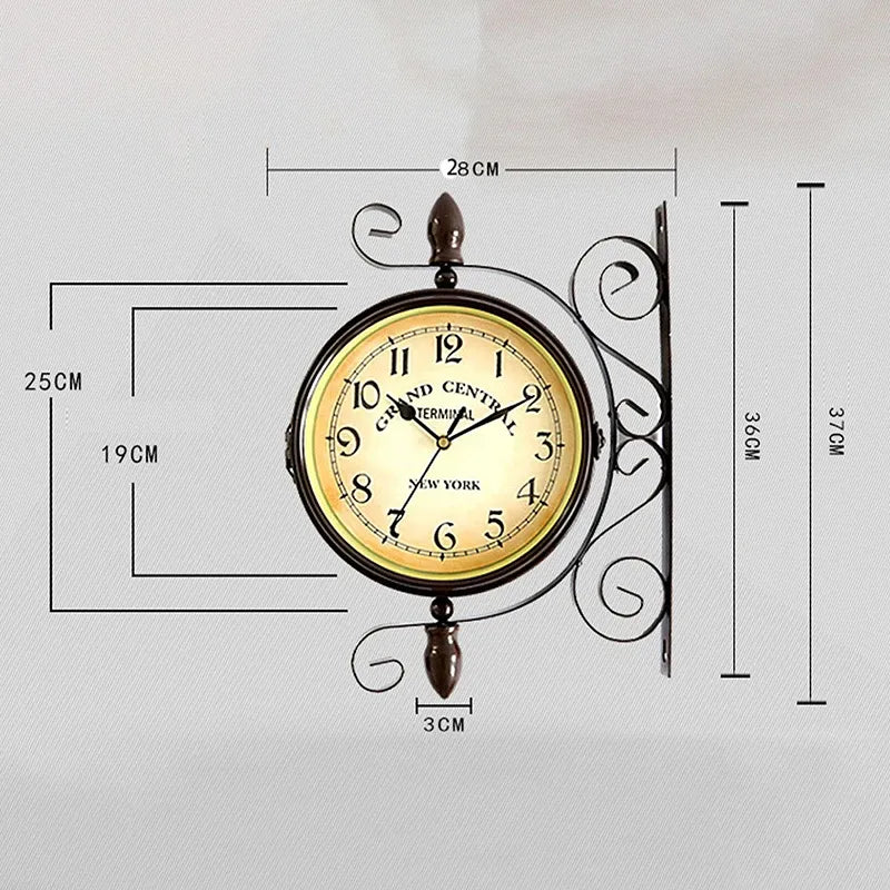 Vintora – Vintage wandklok met retro stationslook