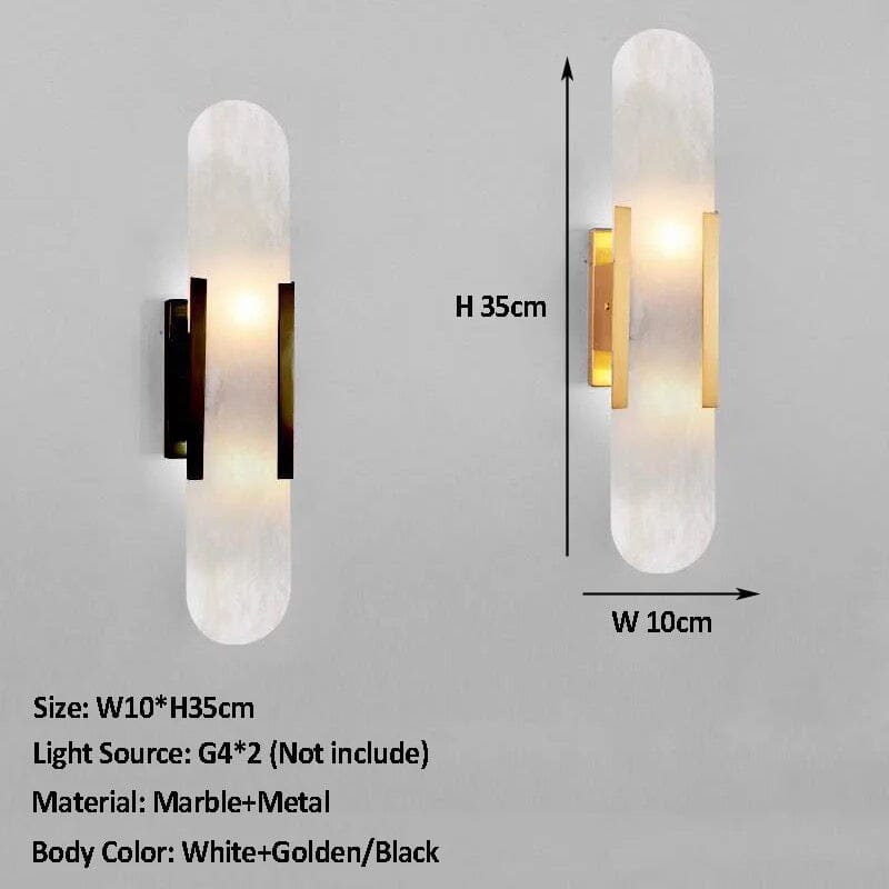 Elara - Lampada da parete contemporanea in marmo naturale