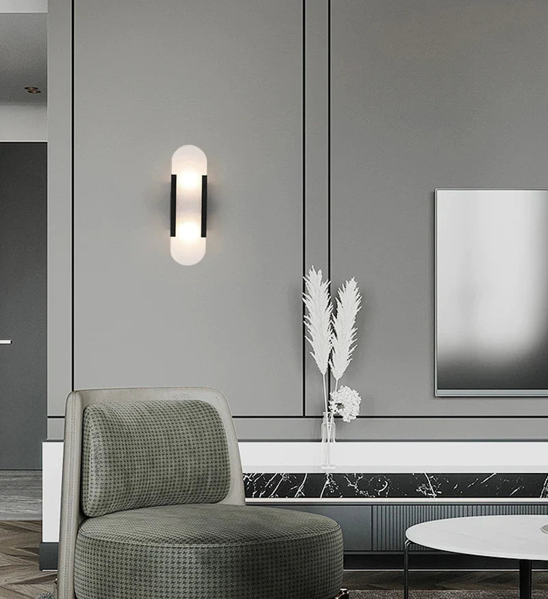 Elara - Lampada da parete contemporanea in marmo naturale