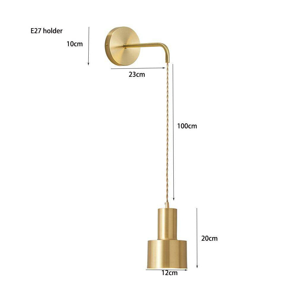 Luxelum - Gouden Wandlamp met Hangende Bol