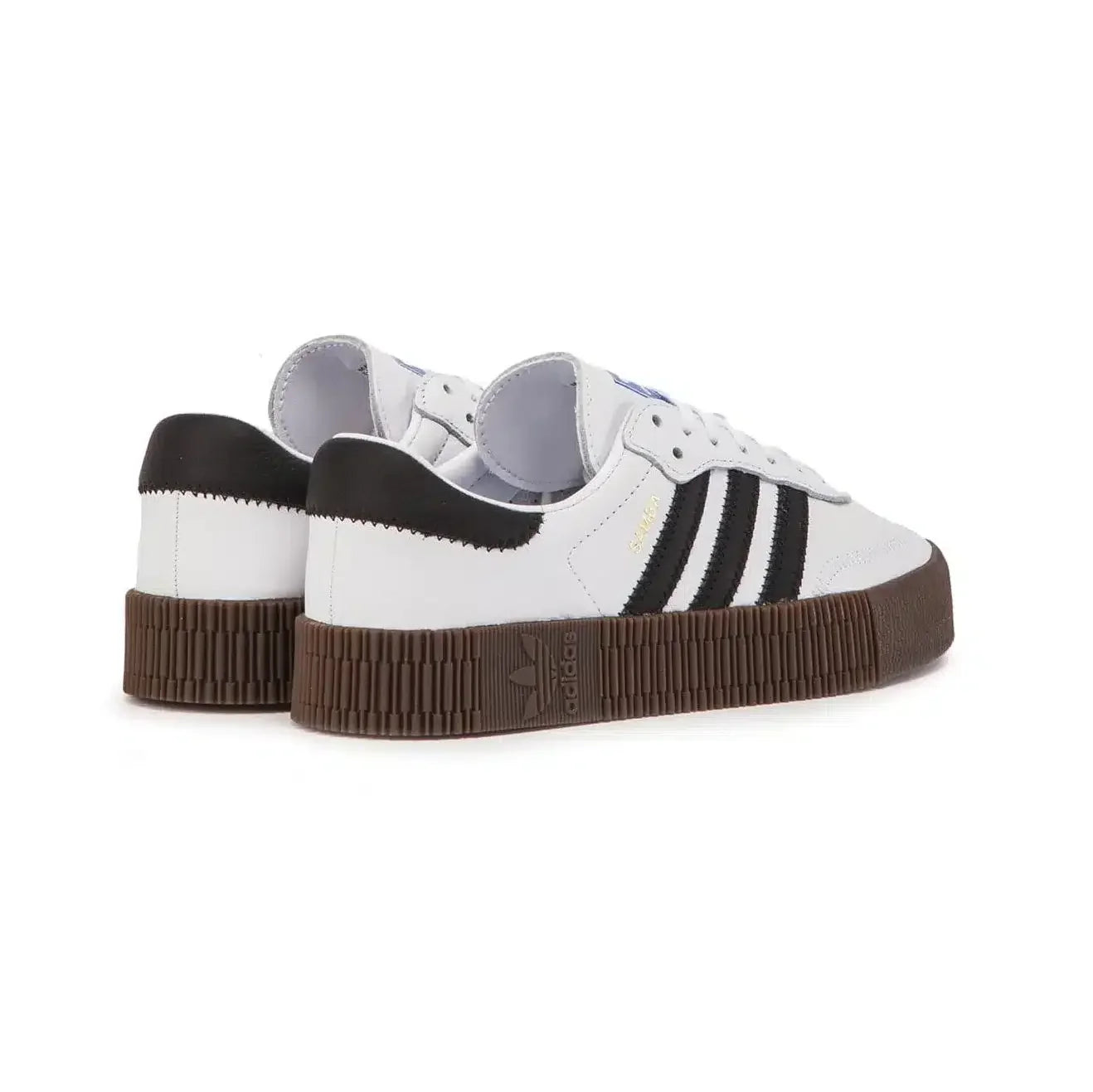 Adidas Sambarose White with brown sole and black details
