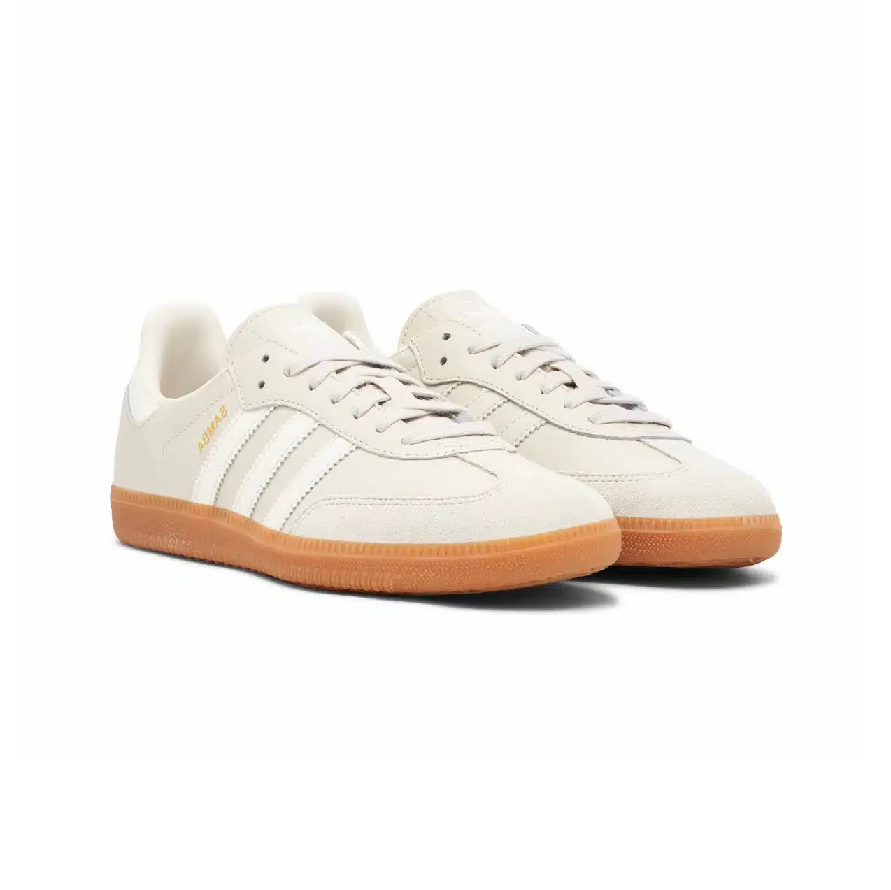 Adidas Samba Alluminio Low Beige met bruine rubberen zool