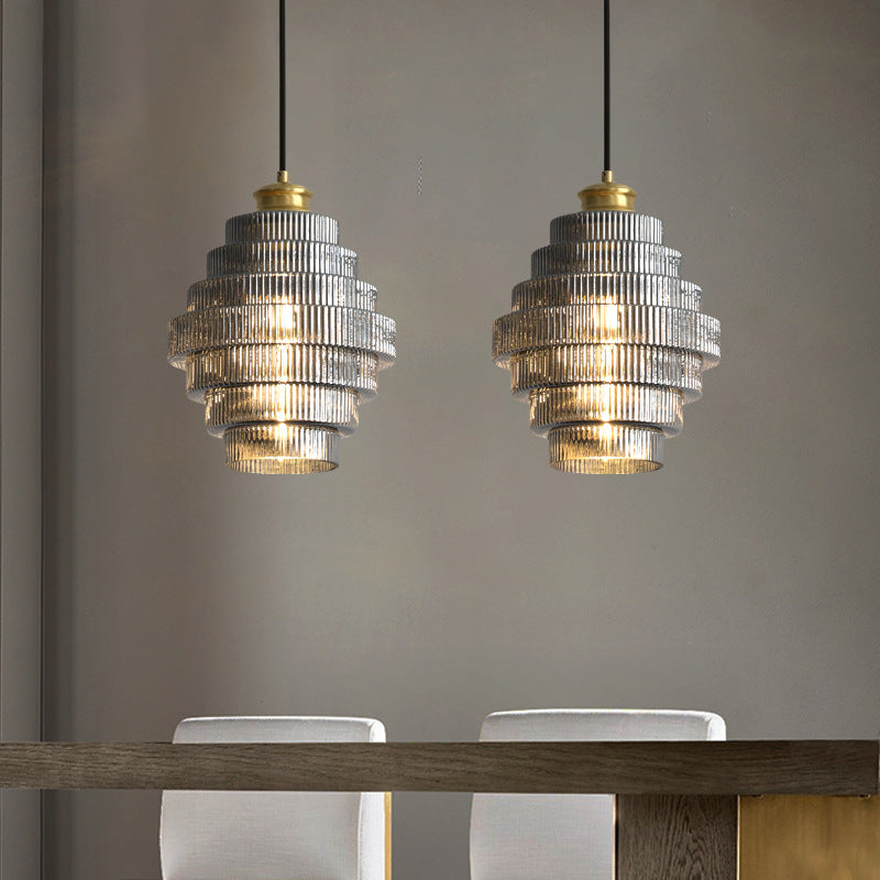 Aurelia – Luxe messing design plafondlamp met glazen kap