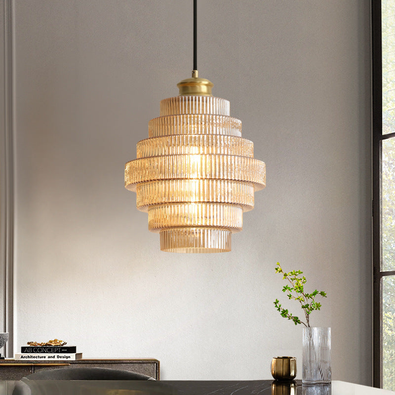 Aurelia – Luxe messing design plafondlamp met glazen kap