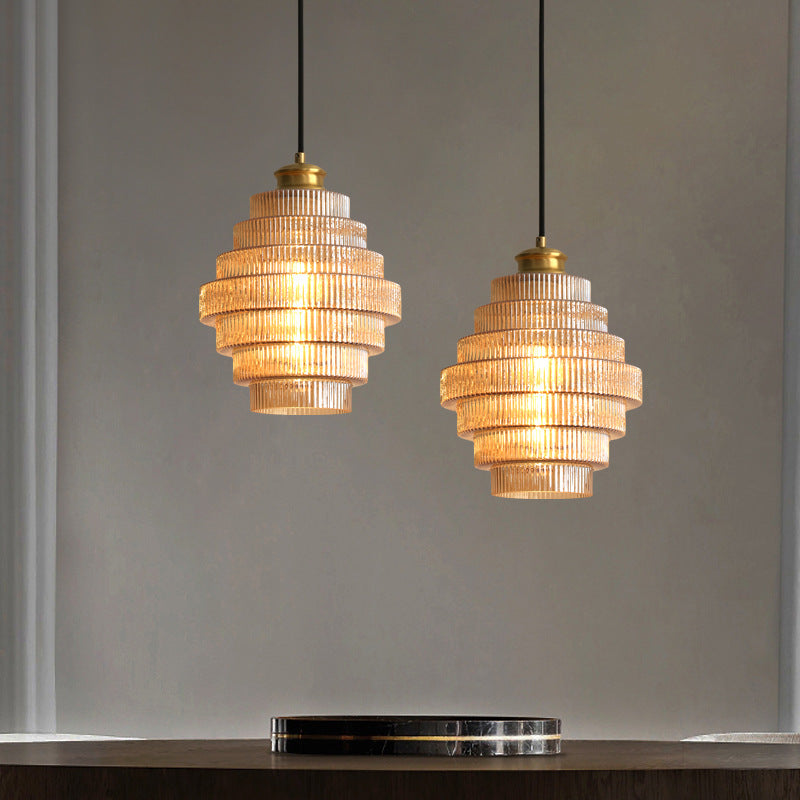 Aurelia – Luxe messing design plafondlamp met glazen kap