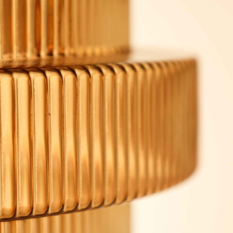 Aurelia – Luxe messing design plafondlamp met glazen kap