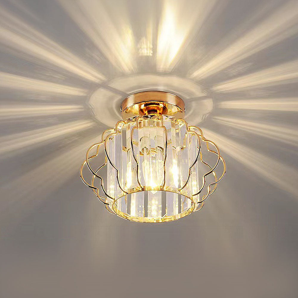 Aurora – Gouden kristallen design plafondlamp