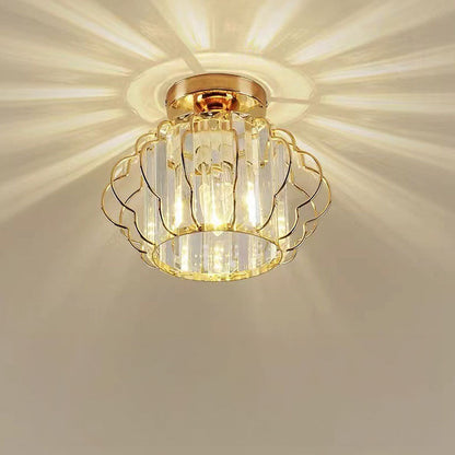 Aurora – Gouden kristallen design plafondlamp
