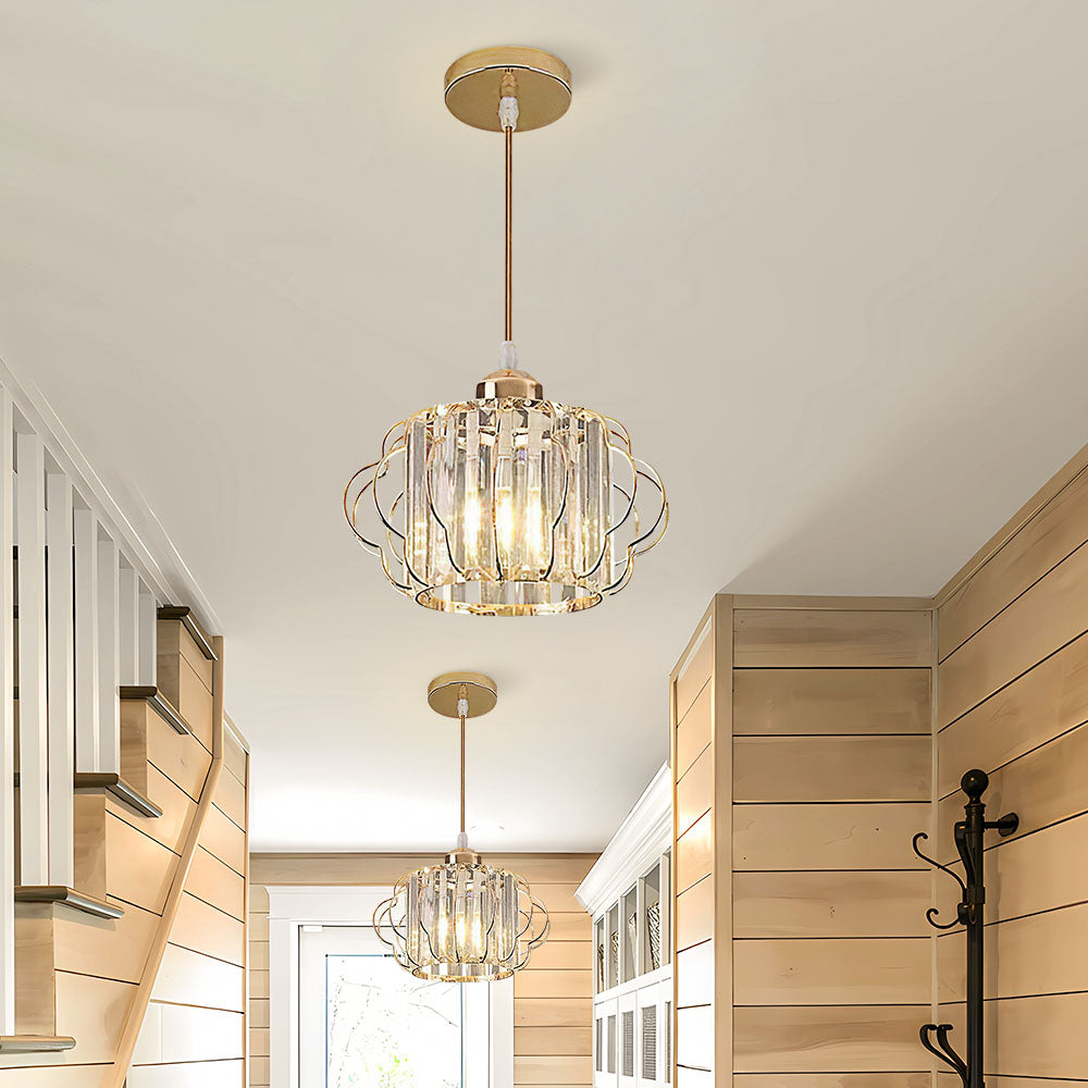 Aurora – Gouden kristallen design plafondlamp