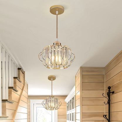 Aurora – Gouden kristallen design plafondlamp