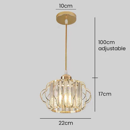 Aurora – Gouden kristallen design plafondlamp