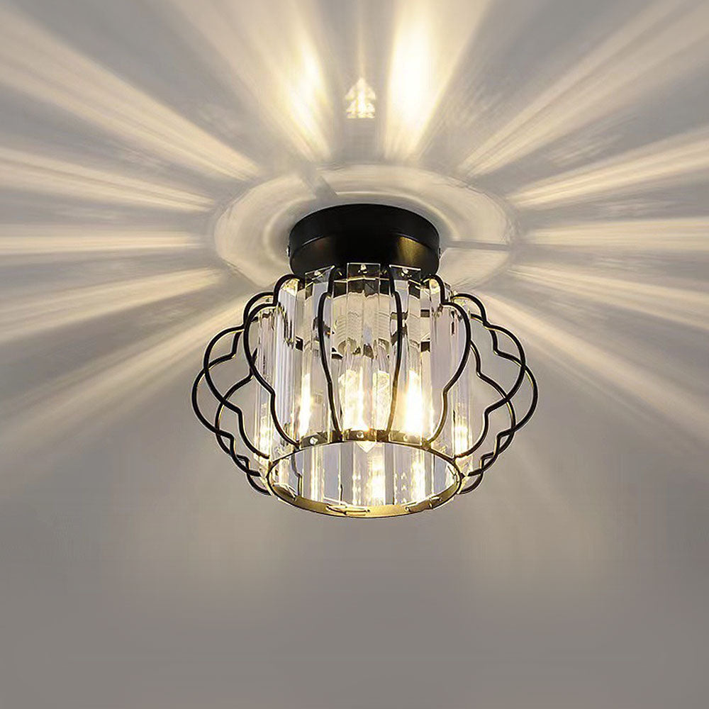 Aurora – Gouden kristallen design plafondlamp