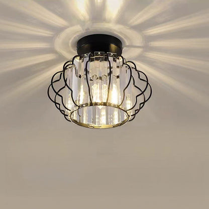Aurora – Gouden kristallen design plafondlamp