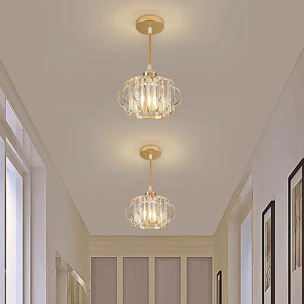Aurora – Gouden kristallen design plafondlamp