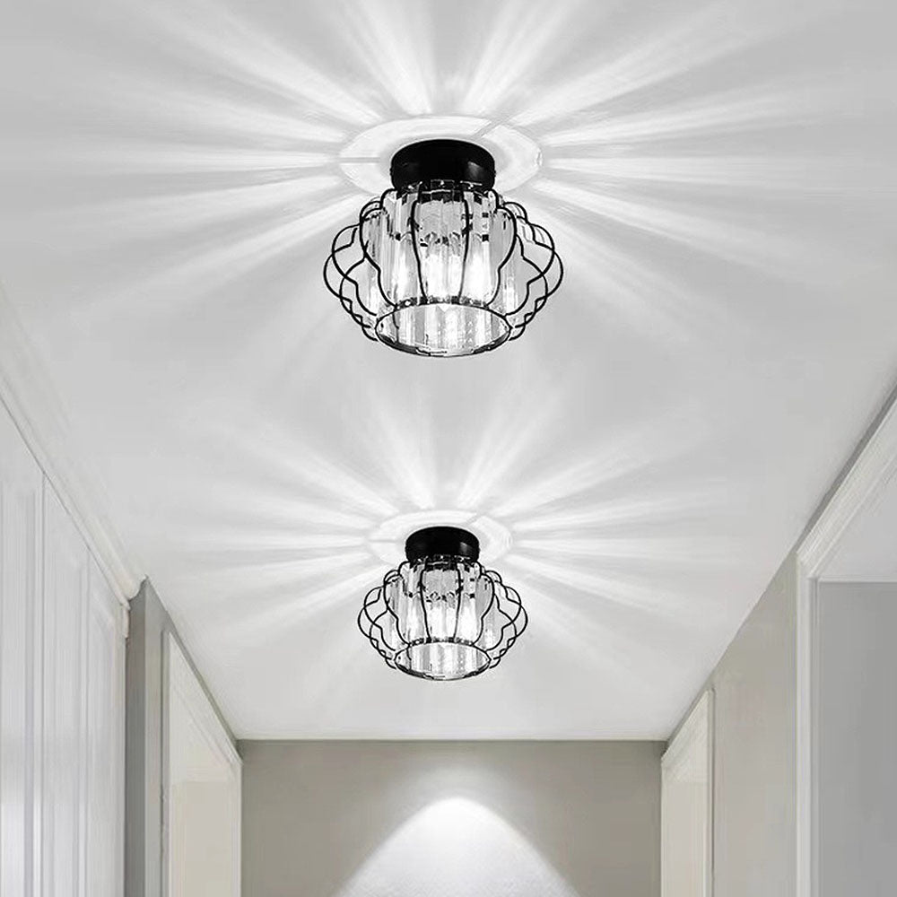Aurora – Gouden kristallen design plafondlamp