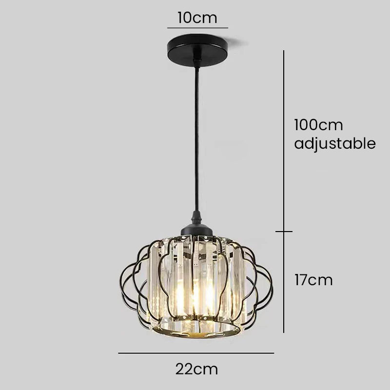 Aurora – Gouden kristallen design plafondlamp