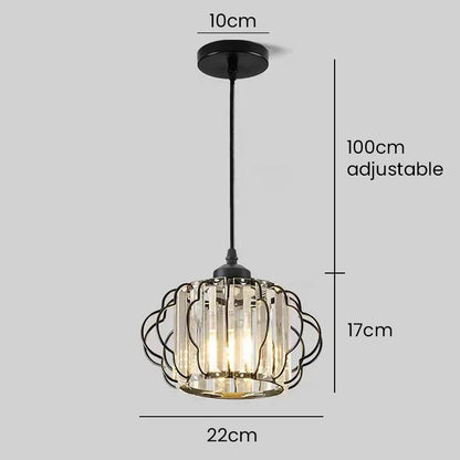 Aurora – Gouden kristallen design plafondlamp