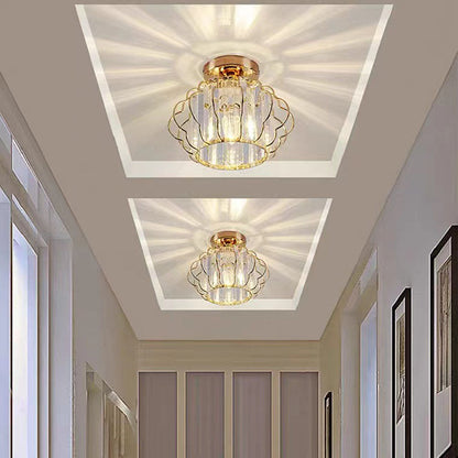 Aurora – Gouden kristallen design plafondlamp