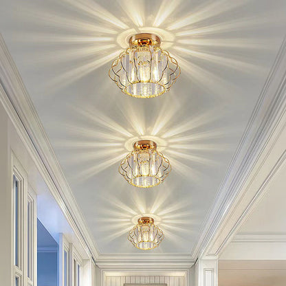 Aurora – Gouden kristallen design plafondlamp